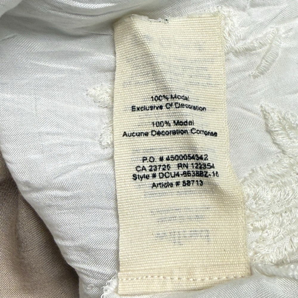 NWT Wilfred Boho Dress M White Embroidery Lace Swim Cover-up w/Liner MSRP $150 - Picture 11 of 11